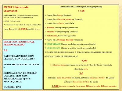 menus tradicionales