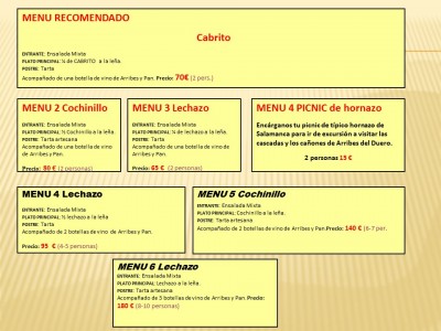 menus tradicionales